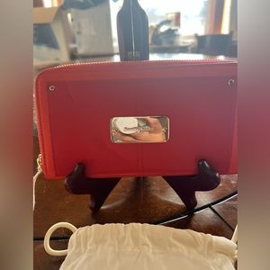 SEE By Chloe Leather Zip Around Wallet Tangerine with DUST BAG